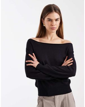 Mango Jersey Con Cuello Barco De Punto De Teen - Negro