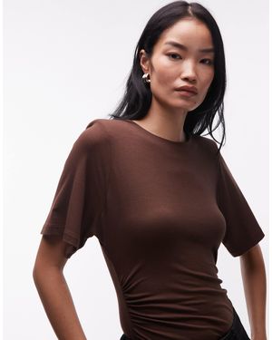 ASOS – kurzärmliger body - Braun