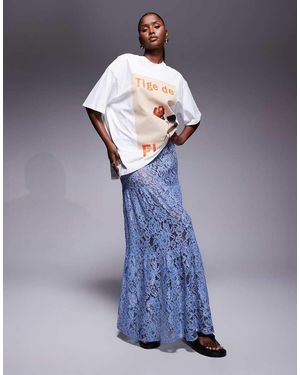 ASOS Gonna Lunga A Balze - Blu