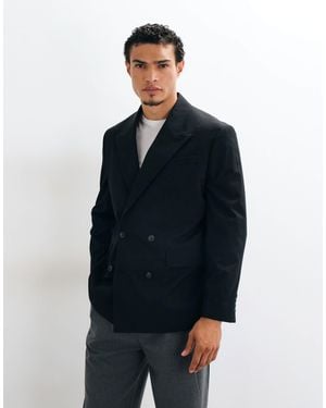 SELECTED Co-ord blazer mit relaxed fit, zweireihig, - Blau