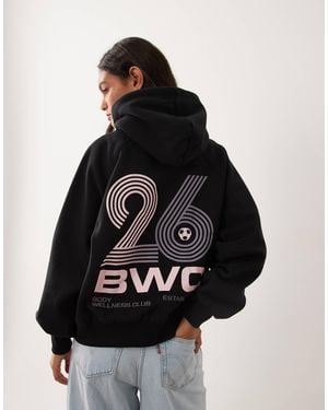 Cotton On Plush Premium Graphic Hoodie - Black