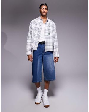 Liquor N Poker Pantaloncini Di Jeans Extra Larghi Patchwork - Blu