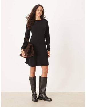 Vila Knitted Mini Dress - Black