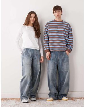 Cheap Monday Vaqueros De Corte Skater Muy Holgado Con Lavado Dunno De - Azul