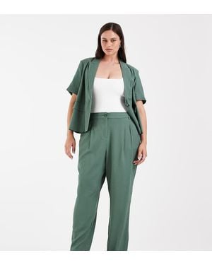 Vero Moda Wide Leg Tailored Trousers - Green