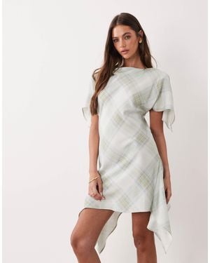 ASOS Angel Sleeve Flippy Mini Dress - White
