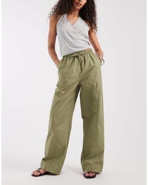 Threadbare Weite popeline-hose - Grün