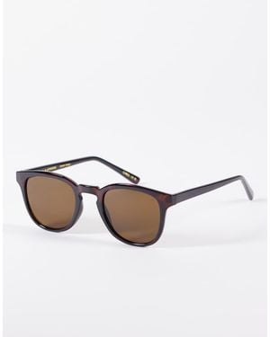 A.Kjærbede Bate Classic Round Sunglasses - Brown