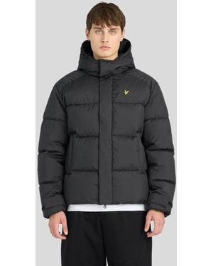Lyle & Scott Hooded Puffer Jacket - Grey