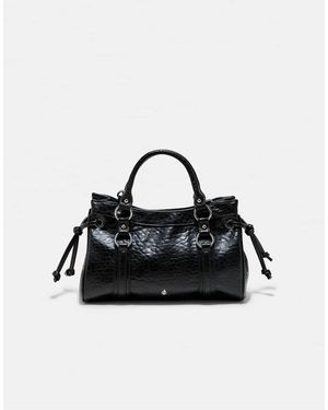 Stradivarius Borsa Crossbody City Con Dettaglio Annodato Nera - Nero
