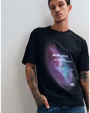 HUGO T-Shirt With Graphic Print - Blue