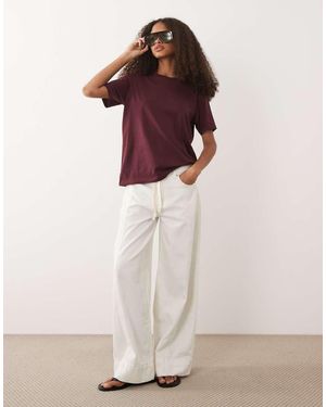 JJ Rebel T-Shirt A Maniche Corte Bordeaux - Rosso