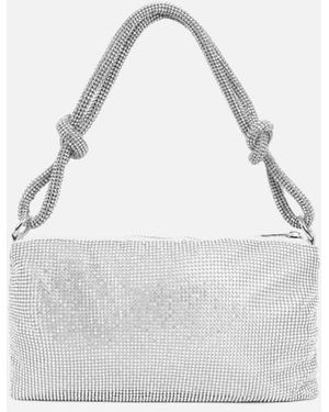 SIMMI Talia Diamante Shoulder Bag - White