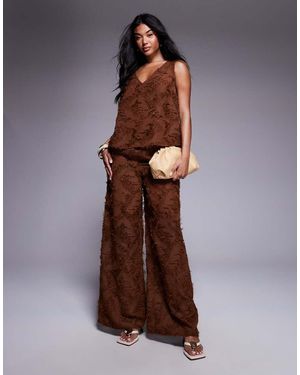 ASOS Tailored Textured Trousers - Brown