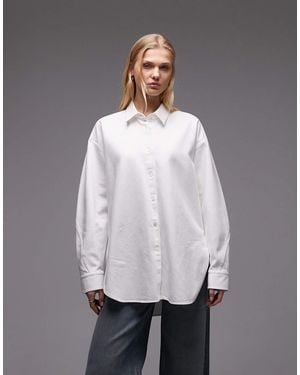 ARKET Camicia Di Jeans Oversize Bianca - Grigio