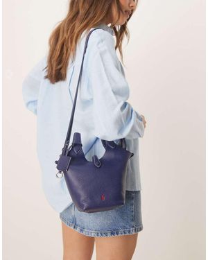 Polo Ralph Lauren Play Pebble 100% Leather Small Tote & Crossbody Bag - Blue