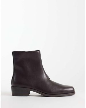 SEQWL Morty Square Toe Boots - Brown