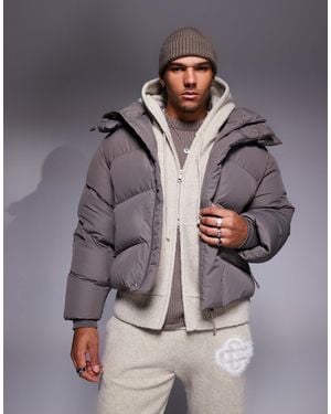 The Couture Club Classic Padded Coat - Gray