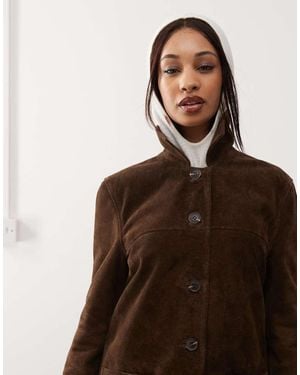 Barneys Originals Suede Jacket - Brown