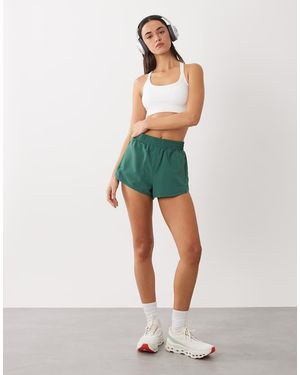 4505 Icon Short Da Corsa Intrecciato Con Tasche Con Zip - Verde