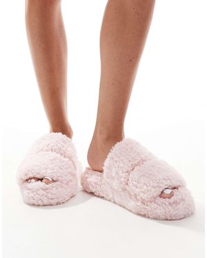 Loungeable Chaussons en imitation peau - Rose