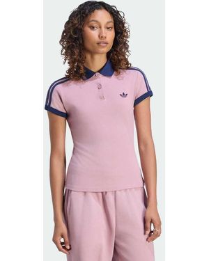 adidas Originals 3-Stripes Polo - Pink
