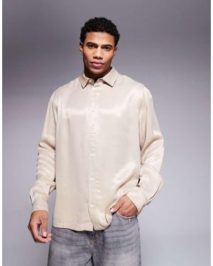 ASOS Camicia Squadrata Taglio Comodo - Grigio