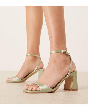 Be Mine Wide Fit Be Mine Bridal Wide Fit Cora Block Heeled Sandals - Natural