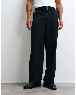 ASOS Tailored Belted Wide Leg Pants - Black