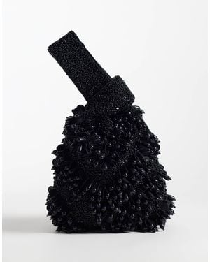 ASOS Asos Desing Loop Through Embellished Clutch Bag - Black