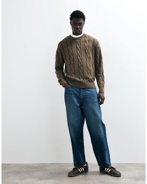 Hollister Zopfmuster-pullover - Blau