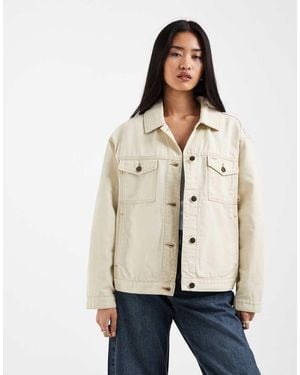Timberland Canvas Trucker Jacket - Natural