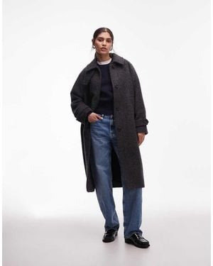 ARKET Wool And Alpaca Oversized Midi Coat - Blue
