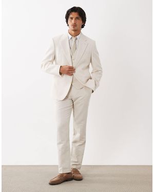 ASOS – slim-fit-anzughose aus twill - Weiß