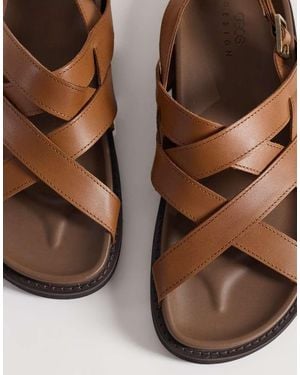 ASOS Sandali Con Fascette Incrociate E Fibbia - Marrone