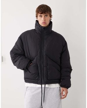Weekday High Neck Puffer Jacket - Blue