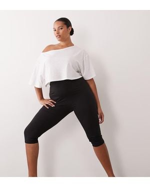 4505 Curve Zachte Yoga Capri Legging - Wit