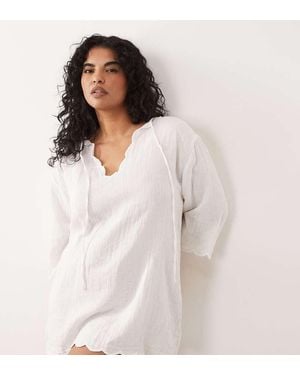 Esmee Curve Esmée Curve Mini Dress Beach Cover Up - White