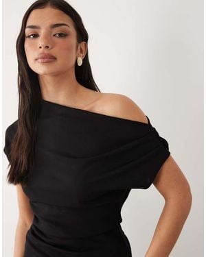 Gina Tricot Asymmetric Top - Black
