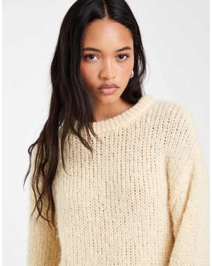 Pieces Chunky Knitted Jumper - Natural