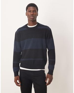 SELECTED 100% Cotton Knitted Crew Neck Sweater - Blue