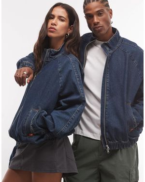 Collusion Unisex oversize-track-denimjacke - Blau