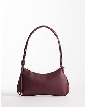 ASOS Bolso De Hombro Con Correa Fina Y Detalle Anudado De -Rojo