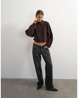 TOPSHOP Co-ord Premium Real Suede Jacket - Brown