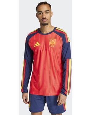 adidas Spain 26 Home Authentic Long Sleeve Jersey - Red