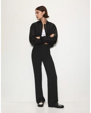 Pull&Bear Formal Trousers With Seam Detail - White