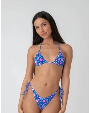 Bright Swimwear Maria Sky Adjustable Bikini Top - Blue
