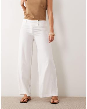 Mango – teen – gerade geschnittene hose - Weiß