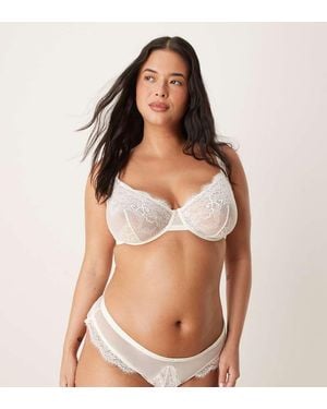 ASOS Tanga De Encaje Aurora De Asos Design Curve - Blanco