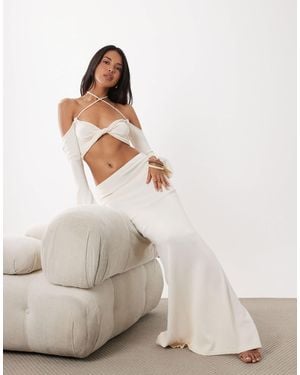 Wanderdoll Ophelia Crochet Maxi Skirt Co-ord - Natural
